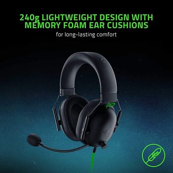 Razer BlackShark V2 X Gaming Headset, 7.1 Surround Sound Capable, 50mm Drivers, Memory Foam Cushion, for PC, PS4, Nintendo Switch, 3.5mm Headphone Jack - Classic Black - RZ04-03240100-R3M1