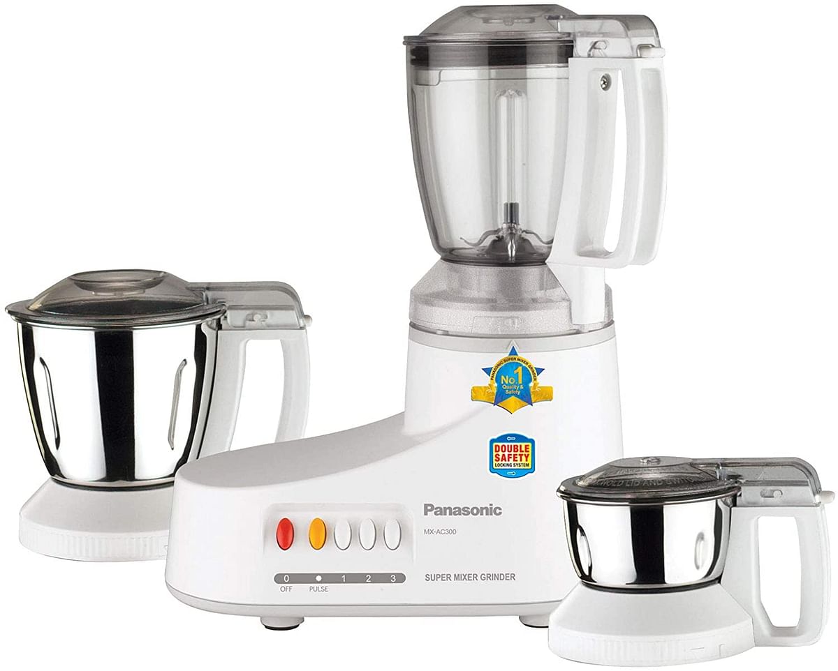 Panasonic Mixer Grinder With 3 Jar MXAC300 - Silver