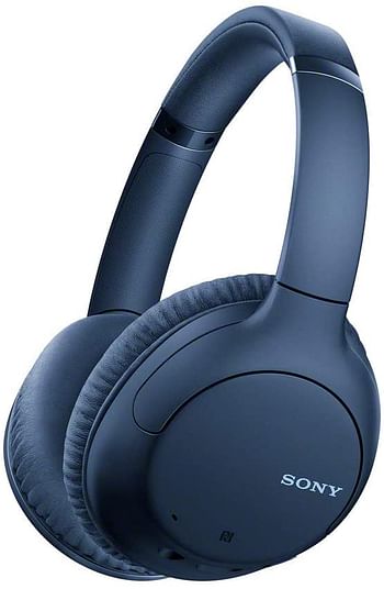 Sony WH-CH710N Noise Cancelling Wireless Headphones : Bluetooth Over The Ear Headset with Mic for Phone-Call, 35 Hours Battery Life, Quick Charge and Google Assitant - Blue