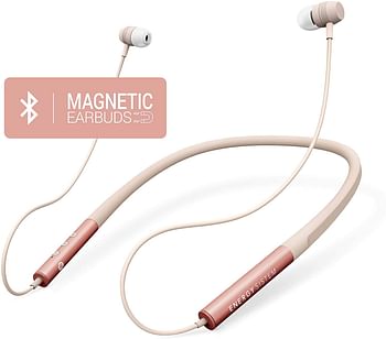 Energy Sistem Earphones Neckband 3 Bluetooth Rose Gold(Neckband, Wireless, Magnet Earbuds, Microphone, Rechargeable Battery), Rose Gold