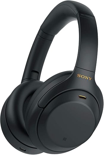 Sony WH-1000XM4 Wireless Noise Cancelling Bluetooth Over-Ear Headphones With Speak to Chat Function and Mic For Phone Call, Black,