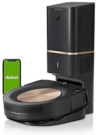 iRobot Roomba s9+ WiFi connected Robot Vacuum with Automatic Dirt Disposal - PerfectEdge® Technology with Corner Brush Advanced Navigation Personlize Schedule Voice Assistant Compatibility