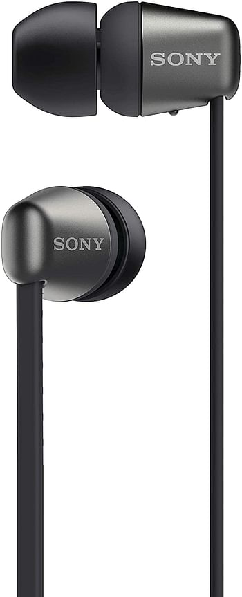 Sony WI-C310 Wireless in-Ear Headphones with 15 Hours Battery Life, Quick Charge, Magnetic Earbuds, Tangle Free Cord, Matt Finish, Bluetooth Ver 5.0, Headset mic for Phone Calls – Black