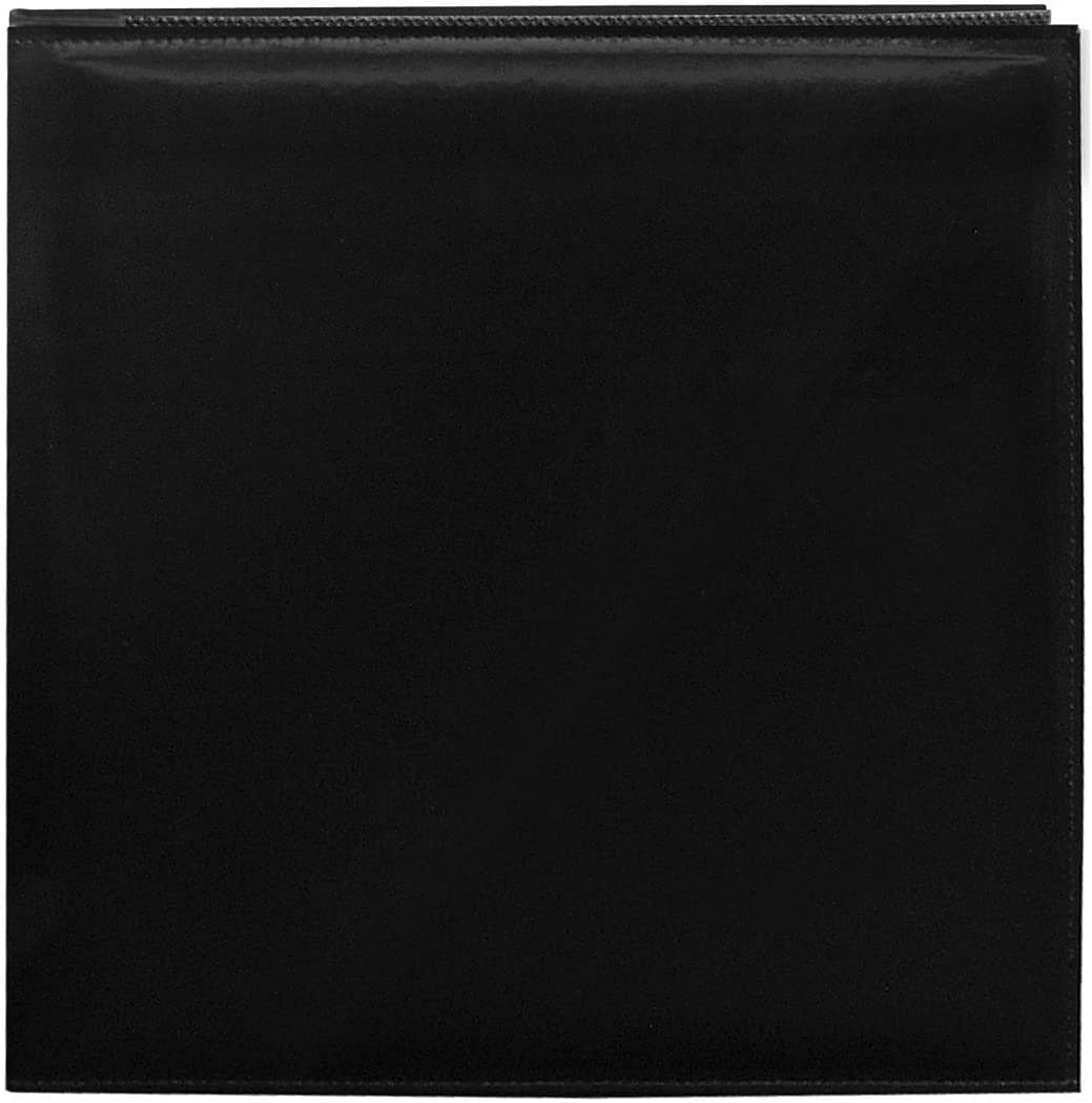 Pioneer 12 Inch by 12 Inch Snapload Sewn Leatherette Memory Book, Black