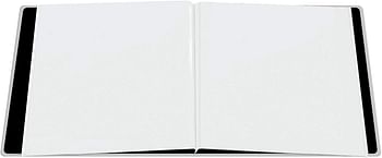 Pioneer 12 Inch by 12 Inch Postbound Leather Family Treasures Memory Book, White