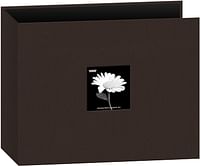 Pioneer Photo Albums Fabric Frame 3-Ring Binder Scrapbook, 12"x12", Chocolate Brown