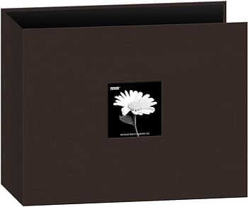 Pioneer Photo Albums Fabric Frame 3-Ring Binder Scrapbook, 12"x12", Chocolate Brown