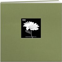 Pioneer MB10CB-F/SG 12-Inch by 12-Inch Cloth Cover Postbound Memory Book with Window, Sage Green