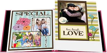 Pioneer Embossed Post Bound Scrapbook Album 12"X12"-Pink Circles