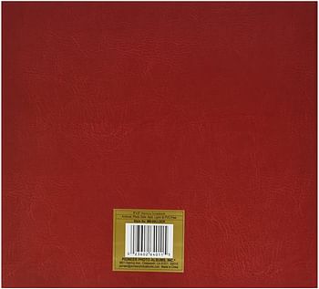 Pioneer Photo Albums Scrapbook & Embossed Script Cover with Frame Cut Out, 8 x 8", 10 Sheets - Red