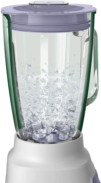 Philips Series 5000 Blender Core 700 W, 1.5 L Glass Jar, 5 Speed, Pulse With ProBlend Crush Technology HR2222/01, Lavender