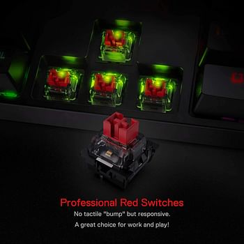 Redragon K582 SURARA RGB LED Backlit Mechanical Gaming Keyboard with104 Keys-Linear and Quiet-Brown Switches