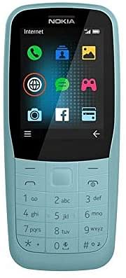 Nokia 220 Feature Phone, 4G, Dual SIM, 16 MB RAM - Light Blue