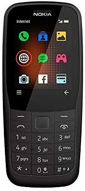 Nokia 220 Feature Phone, 4G, Dual SIM, 16 MB RAM - Black