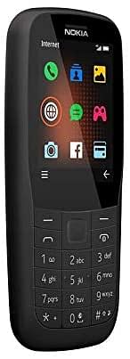 Nokia 220 Feature Phone, 4G, Dual SIM, 16 MB RAM - Black