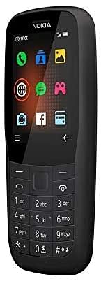 Nokia 220 Feature Phone, 4G, Dual SIM, 16 MB RAM - Black