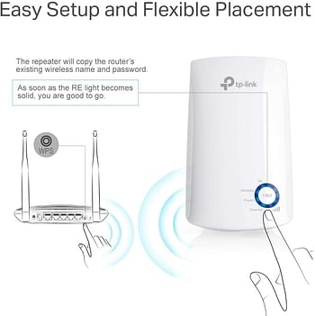 TP-Link TL-WA850RE 300Mbps Universal Wi-Fi Range Extender, Ethernet Bridge Support Wi-Fi Booster Repeater Works with any Wi-Fi Router