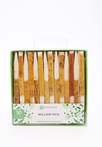 Willow Pick, Food Picks - 3.5" - Perfect for Serving Appetizers and Cocktail Garnishes - Retail Pack - 500ct - Restaurantware