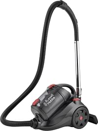 Russell Hobbs Cyclonic Power Bagless Canister Vacuum Cleaner, 2000W Max Power, 2.5 Liters Capacity, HEPA Filtration System, for Home and Office Use SL152E 143123 - Black