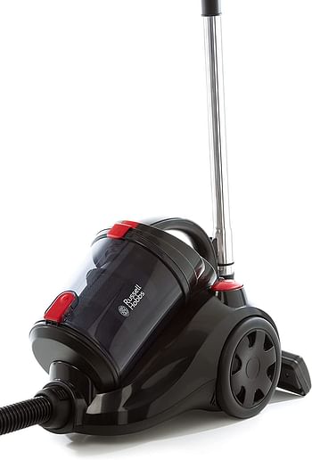 Russell Hobbs Cyclonic Power Bagless Canister Vacuum Cleaner, 2000W Max Power, 2.5 Liters Capacity, HEPA Filtration System, for Home and Office Use SL152E 143123 - Black