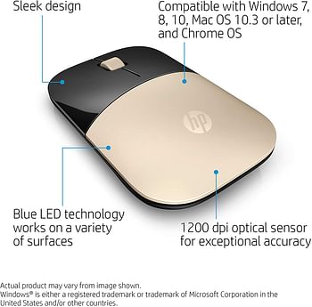 HP Z3700 Wireless Mouse - Gold (X7Q43AA)