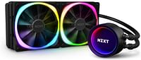 NZXT Kraken X53 RGB 240mm - RL-KRX53-R1 - AIO RGB CPU Liquid Cooler - Rotating Infinity Mirror Design - Improved Pump - Powered By CAM V4 - RGB Connector - Aer RGB V2 120mm Radiator Fans (2 Included)-Multicolor