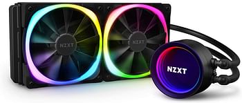 NZXT Kraken X53 240mm - RL-KRX53-01 - AIO RGB CPU Liquid Cooler - Rotating Infinity Mirror Design - Improved Pump - Powered By CAM V4 - RGB Connector - Aer P 120mm Radiator Fans (2 Included) - /Kraken X Gen 3/X53 240mm-Multicolor