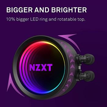 NZXT Kraken X53 240mm - RL-KRX53-01 - AIO RGB CPU Liquid Cooler - Rotating Infinity Mirror Design - Improved Pump - Powered By CAM V4 - RGB Connector - Aer P 120mm Radiator Fans (2 Included) - /Kraken X Gen 3/X53 240mm-Multicolor