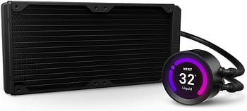 NZXT Kraken Z63 280mm - RL-KRZ63-01 - AIO RGB CPU Liquid Cooler - Customizable LCD Display - Improved Pump - Powered by CAM V4 - RGB Connector - Aer P 140mm Radiator Fans (2 Included)-Multicolor
