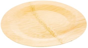 Restaurantware Bamboo Veneer Plate - 10.8" Dinner Natural & Organic 100Ct Box