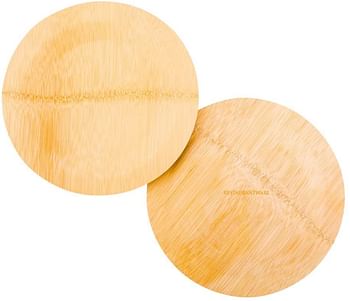 Restaurantware Bamboo Veneer Plate - 10.8" Dinner Natural & Organic 100Ct Box