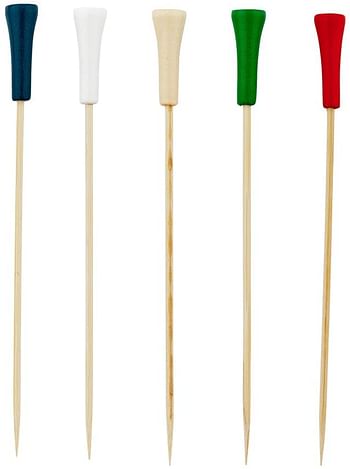 Restaurantware RWB0204 Tee Pick, Golf Tee Skewer, Sports Food Picks - Assorted Colors - 6 Inch - 1000ct Box - Restaurantware