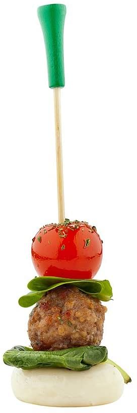 Restaurantware RWB0204 Tee Pick, Golf Tee Skewer, Sports Food Picks - Assorted Colors - 6 Inch - 1000ct Box - Restaurantware