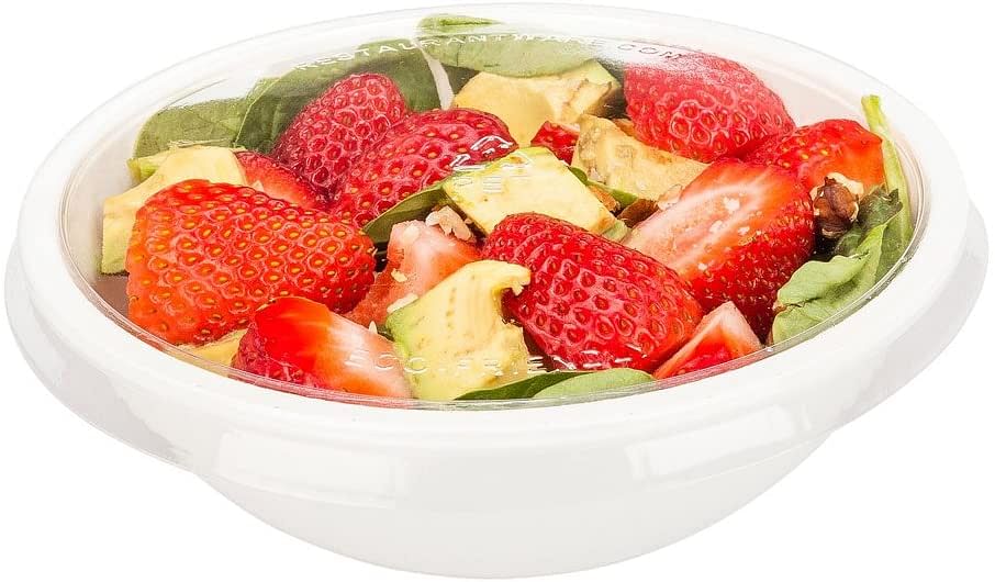 Cold Salad Bowl Lids - Clear Plastic - Fit's 17.6 Ounce Salad Bowls - 200ct Box - Restaurantware