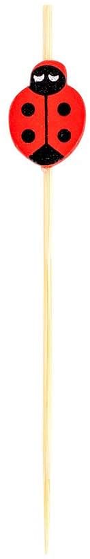 Restaurantware Red Bamboo Ladybug Skewer - 1000ct Box -