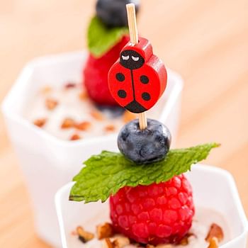 Restaurantware Red Bamboo Ladybug Skewer - 1000ct Box -