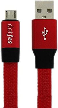 Dotfes A09M Self-Rolling USB Cable for Mobile Phones - Red- One Size