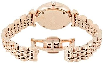 Emporio Armani Womens Quartz Watch Analog Display and Stainless Steel Strap AR11244 - Rose Gold