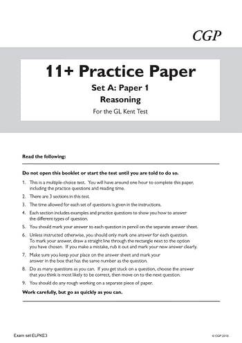 Kent Test 11+ GL Practice Papers