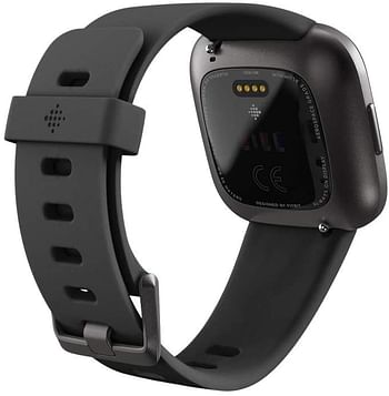 Fitbit Versa 2 (NFC), Health and Fitness Smartwatch with Heart Rate, Music, Sleep and Swim Tracking, One Size (S and L Bands Included) - Black/Carbon