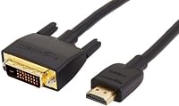 AmazonBasics CL2 Rated HDMI Input to VGA DVI Output Adapter Cable - 6 Feet/Black