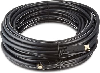 AmazonBasics High-Speed HDMI Cable, 50 Feet,1-Pack with RedMere/50 Feet/Black