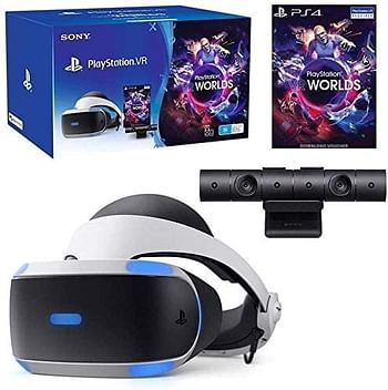 Sony PlayStation VR Bundle: VR Headset, PlayStation Camera and 2 Games (VR Worlds and Concrete Genie) Black