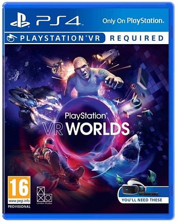 Sony PlayStation VR Bundle: VR Headset, PlayStation Camera and 2 Games (VR Worlds and Concrete Genie) Black