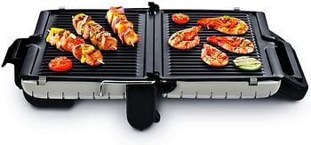 TEFAL Ultra Compact Barbecue Grill, 1700 Watts, Silver, Steel, GC302B28/One size