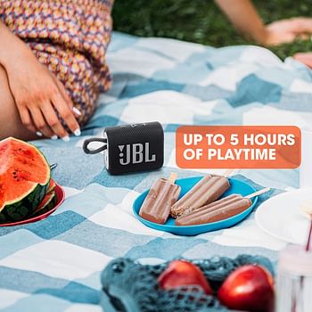 JBL Go 3 portable Waterproof Speaker-Black