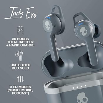 Skullcandy Indy Evo True Wireless In -Ear Earbuds With Charging Case - True Black