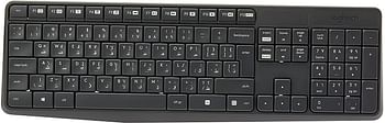 Logitech MK235 Wireless Keyboard and Mouse Combo, 2.4 GHz, Black, Arabic Keyboard