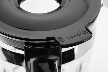 Black+Decker 700W High Speed Premium Blender - BX650G-B5 , with Glass Jar Black/Silver