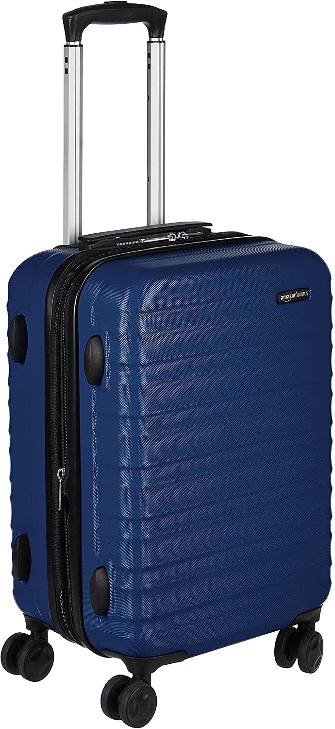 AmazonBasics Hardside Spinner Luggage/20-Inch Cabin Size/Navy Blue